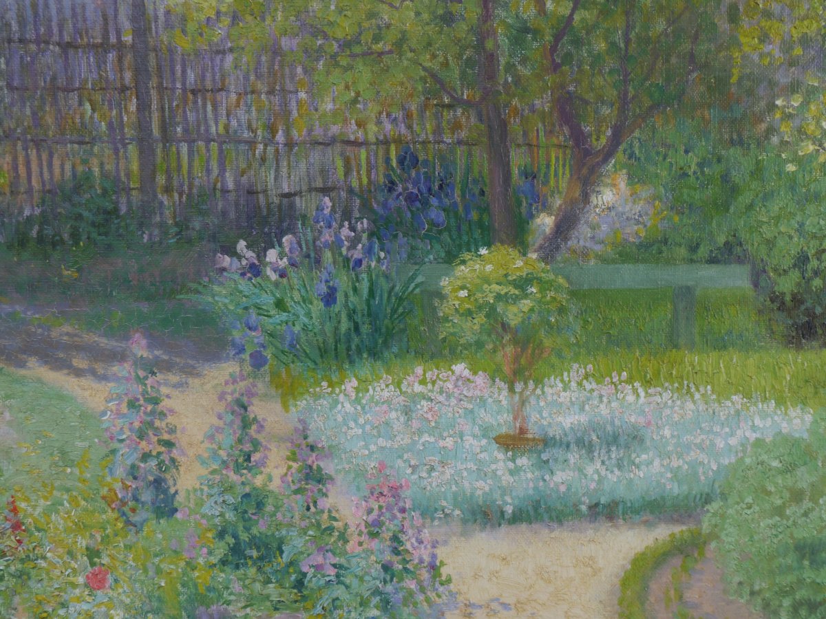 A Garden In Bloom, 1900. Jean Beauduin (1851–1916)-photo-3