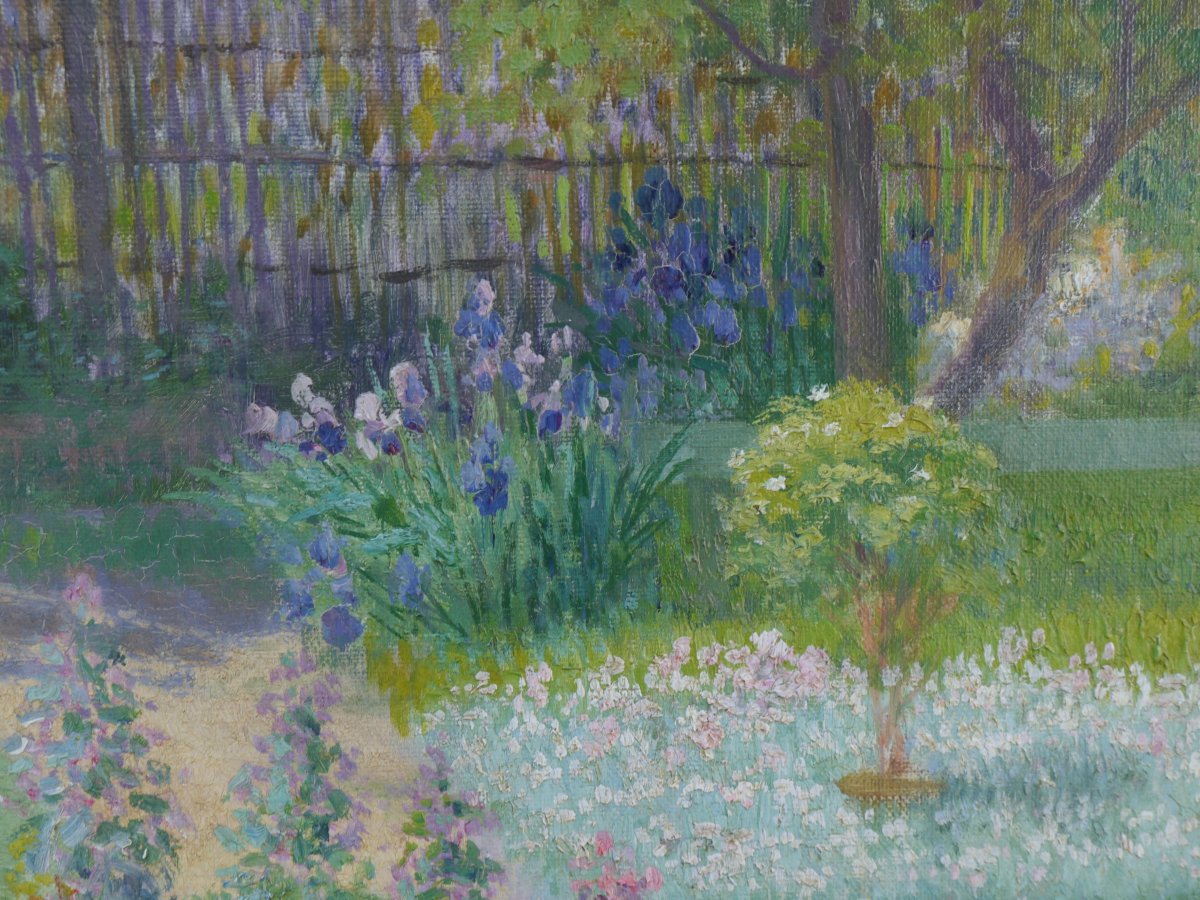 A Garden In Bloom, 1900. Jean Beauduin (1851–1916)-photo-4