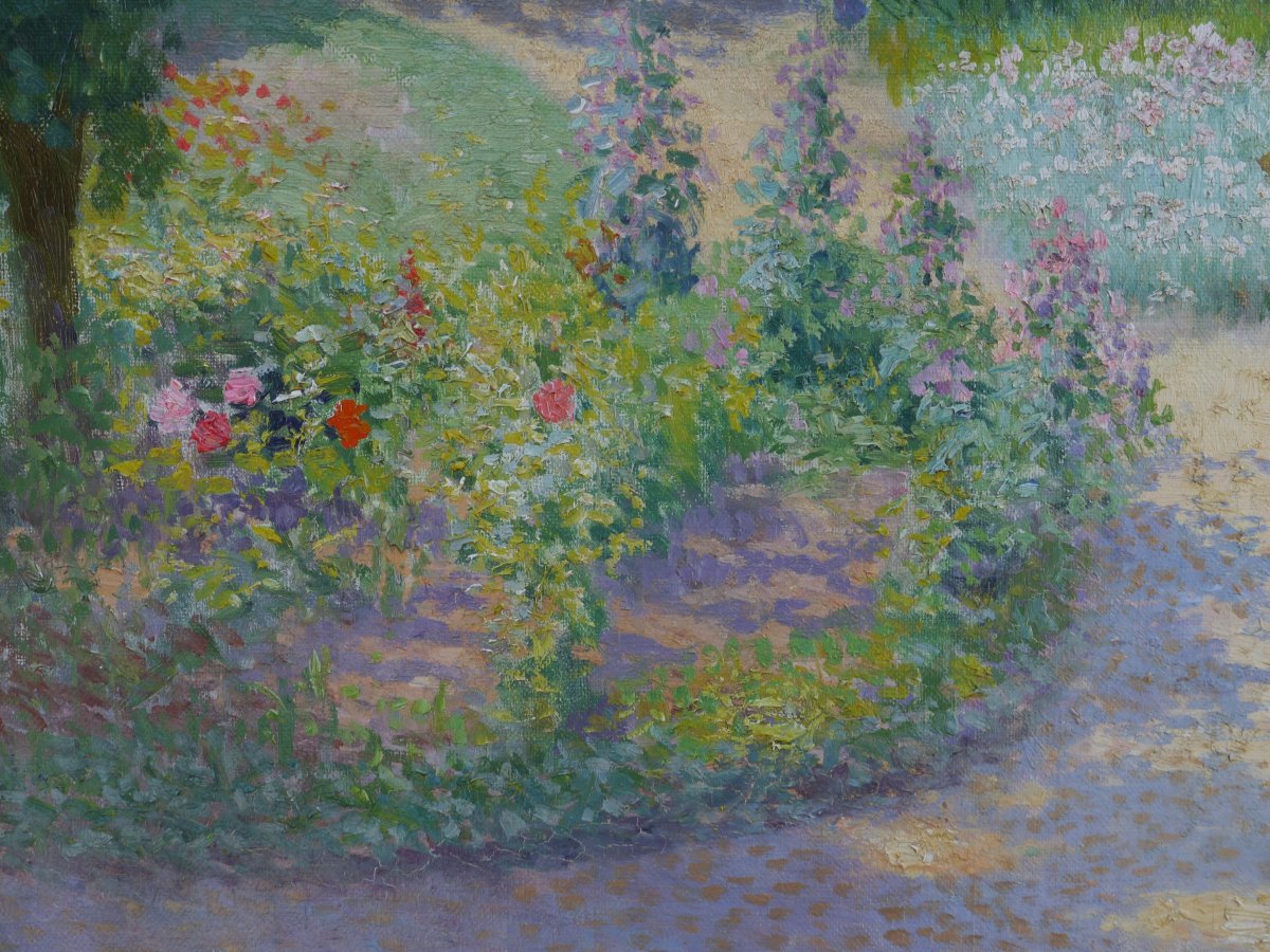 A Garden In Bloom, 1900. Jean Beauduin (1851–1916)-photo-5
