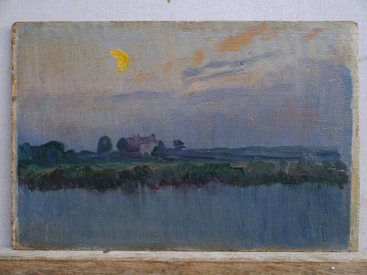 Paysage au clair de lune, La Roche Guyon 1910-photo-2