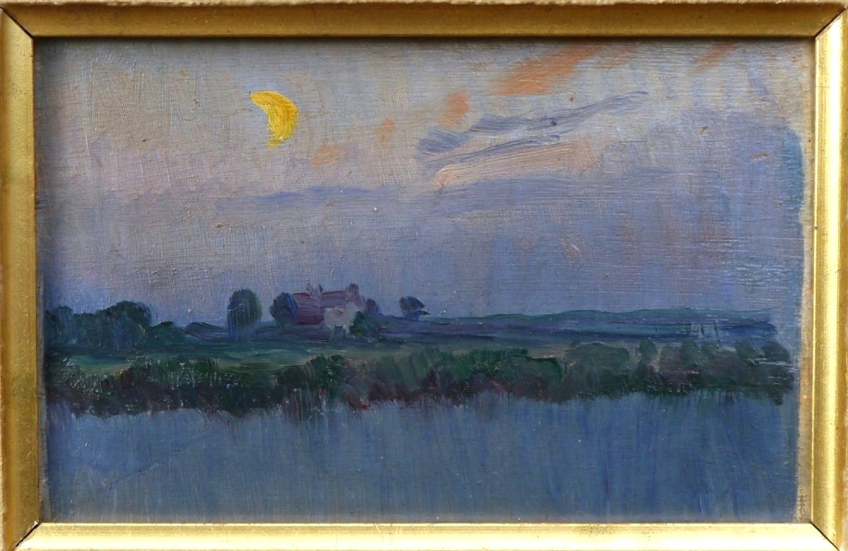 Paysage au clair de lune, La Roche Guyon 1910-photo-3