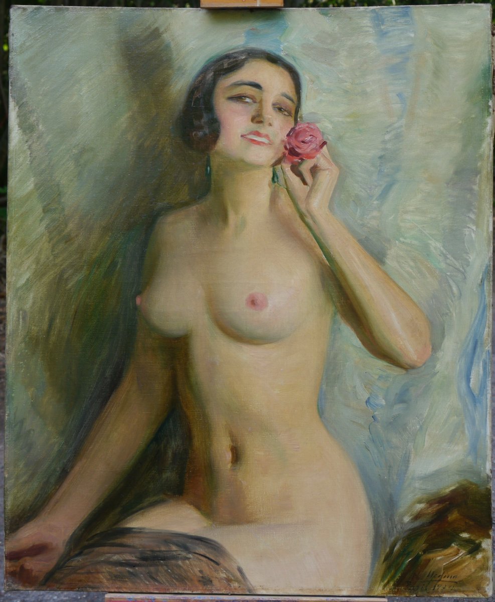 Henrique MEDINA (1901-1988). Femme dénudée, Paris 1924-photo-2