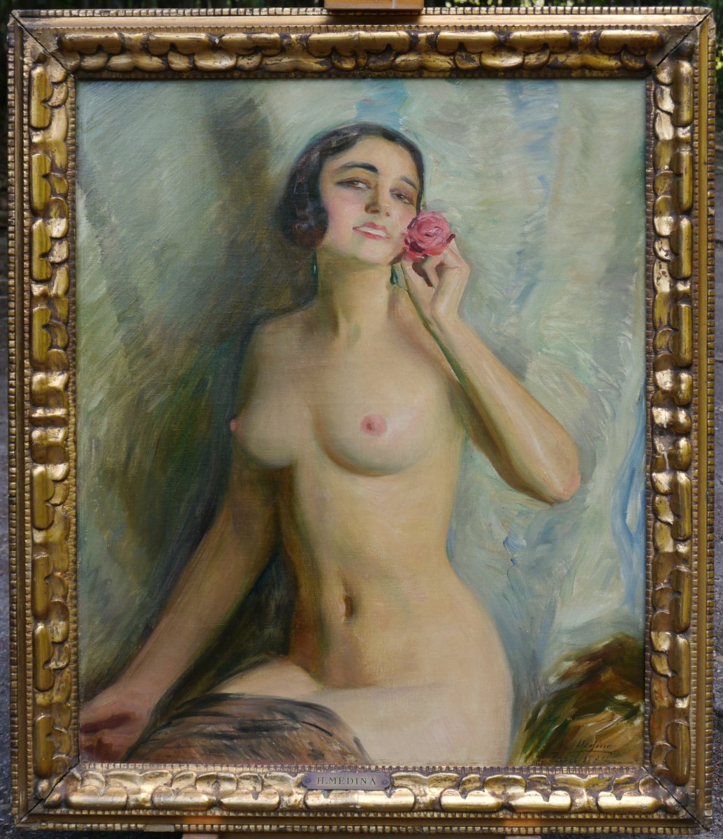 Henrique MEDINA (1901-1988). Femme dénudée, Paris 1924-photo-3
