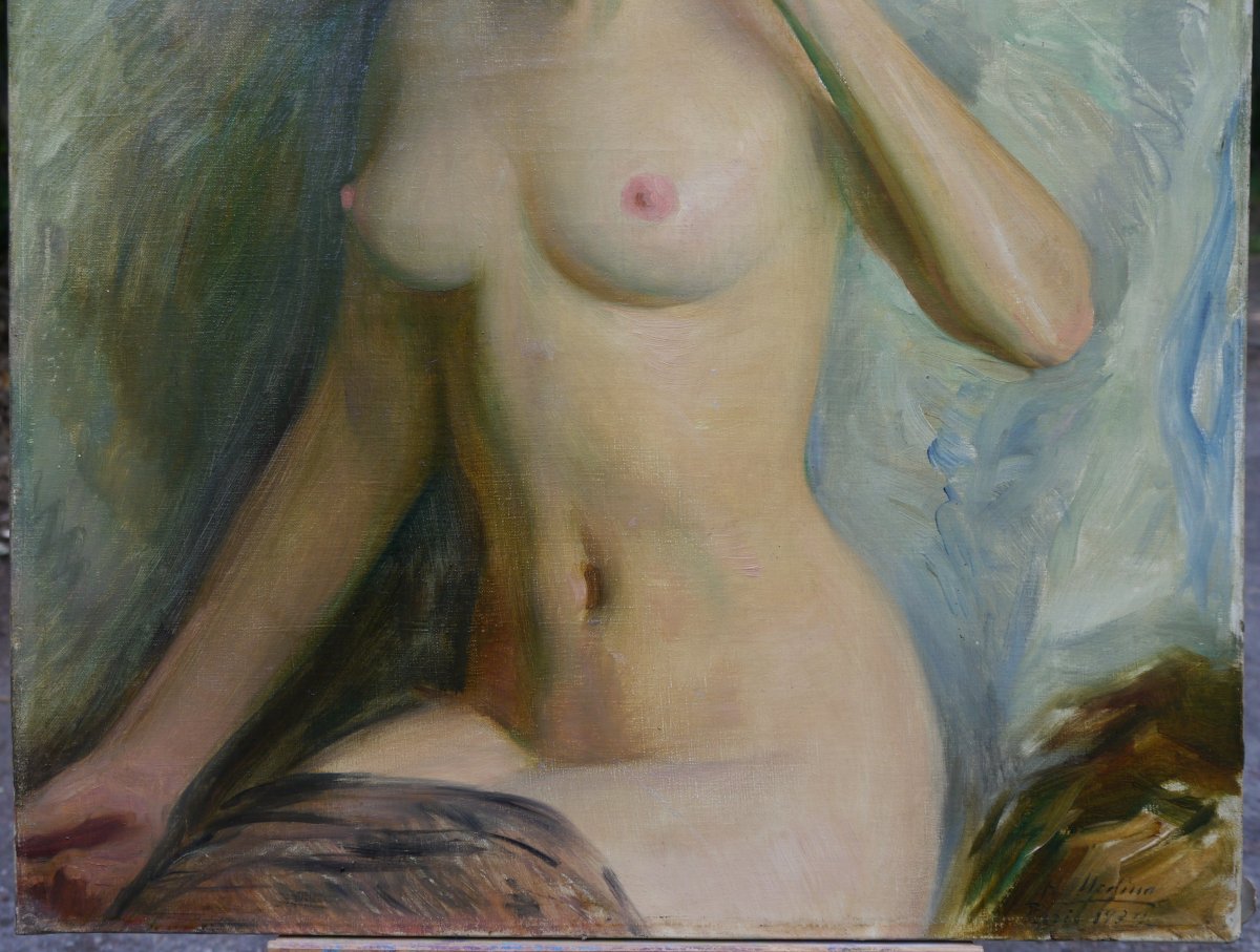 Henrique MEDINA (1901-1988). Femme dénudée, Paris 1924-photo-1
