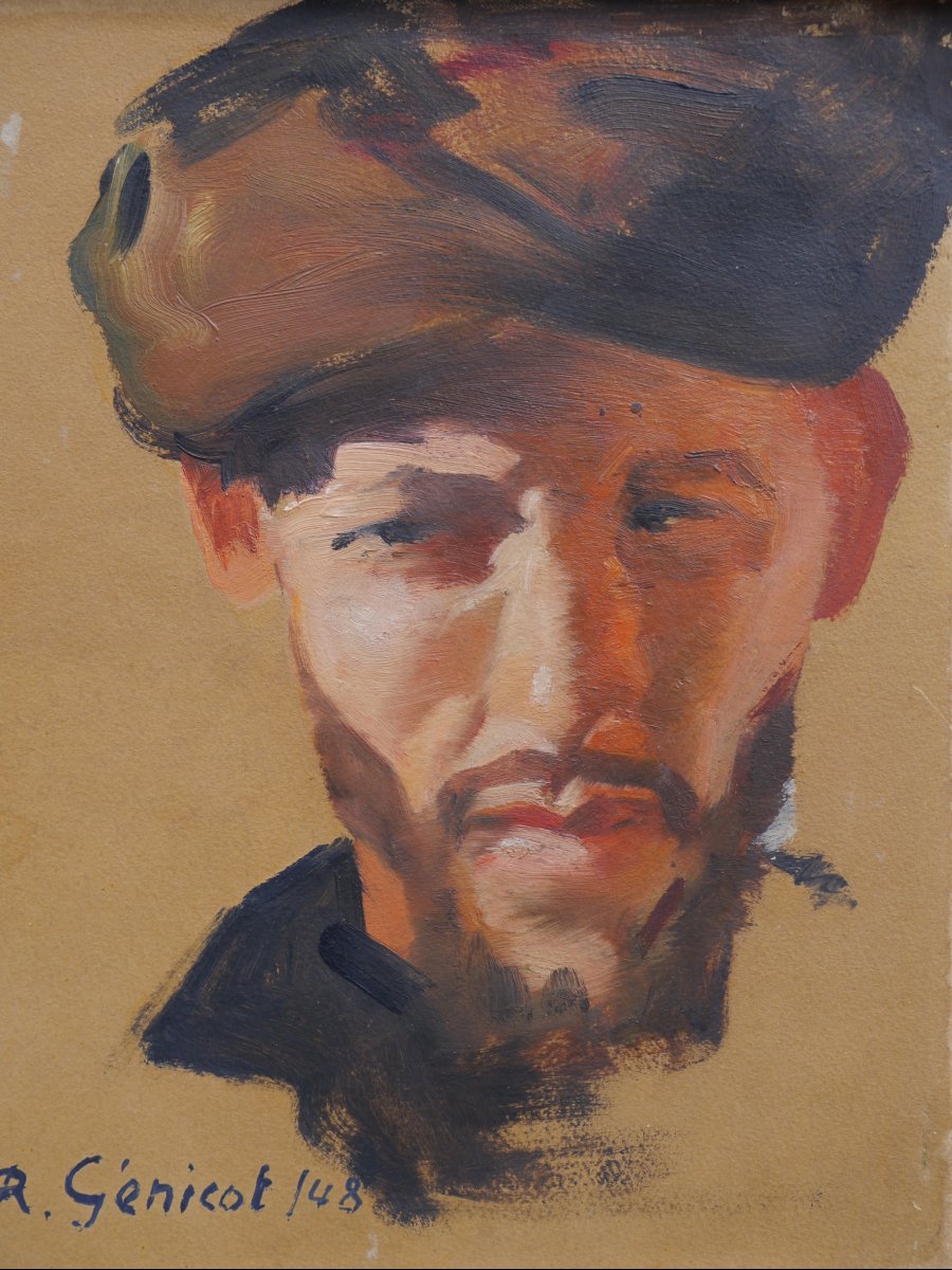 Robert GÉNICOT (1890-1981). Tête d'homme oriental-photo-3