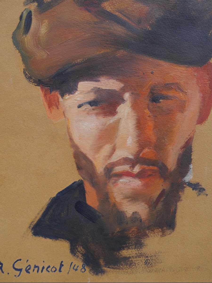 Robert GÉNICOT (1890-1981). Tête d'homme oriental-photo-4