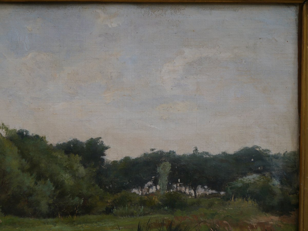 Paysage à la rivière, Lorraine ?  Paul LICOURT (1846-1937)-photo-1