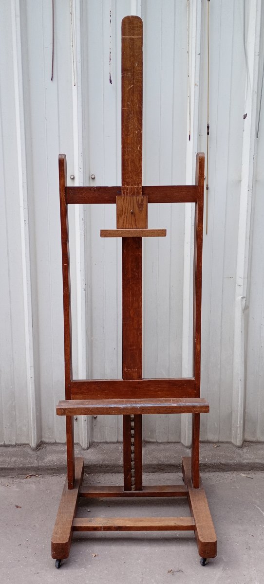 Antique Oak Rack-style Easel-photo-1