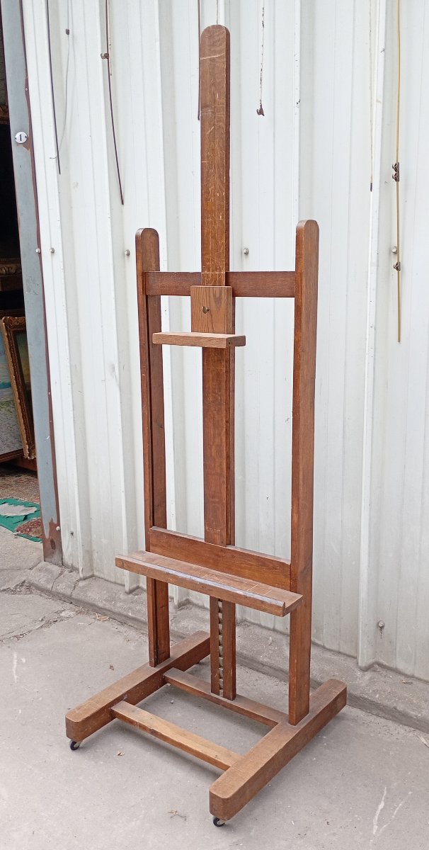 Antique Oak Rack-style Easel-photo-2