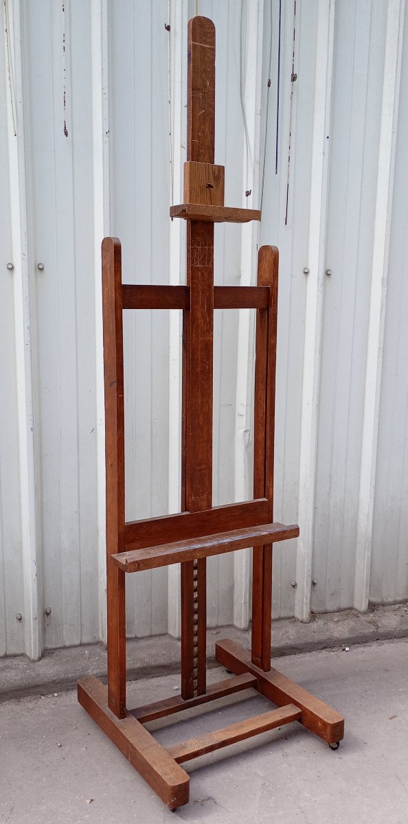 Antique Oak Rack-style Easel