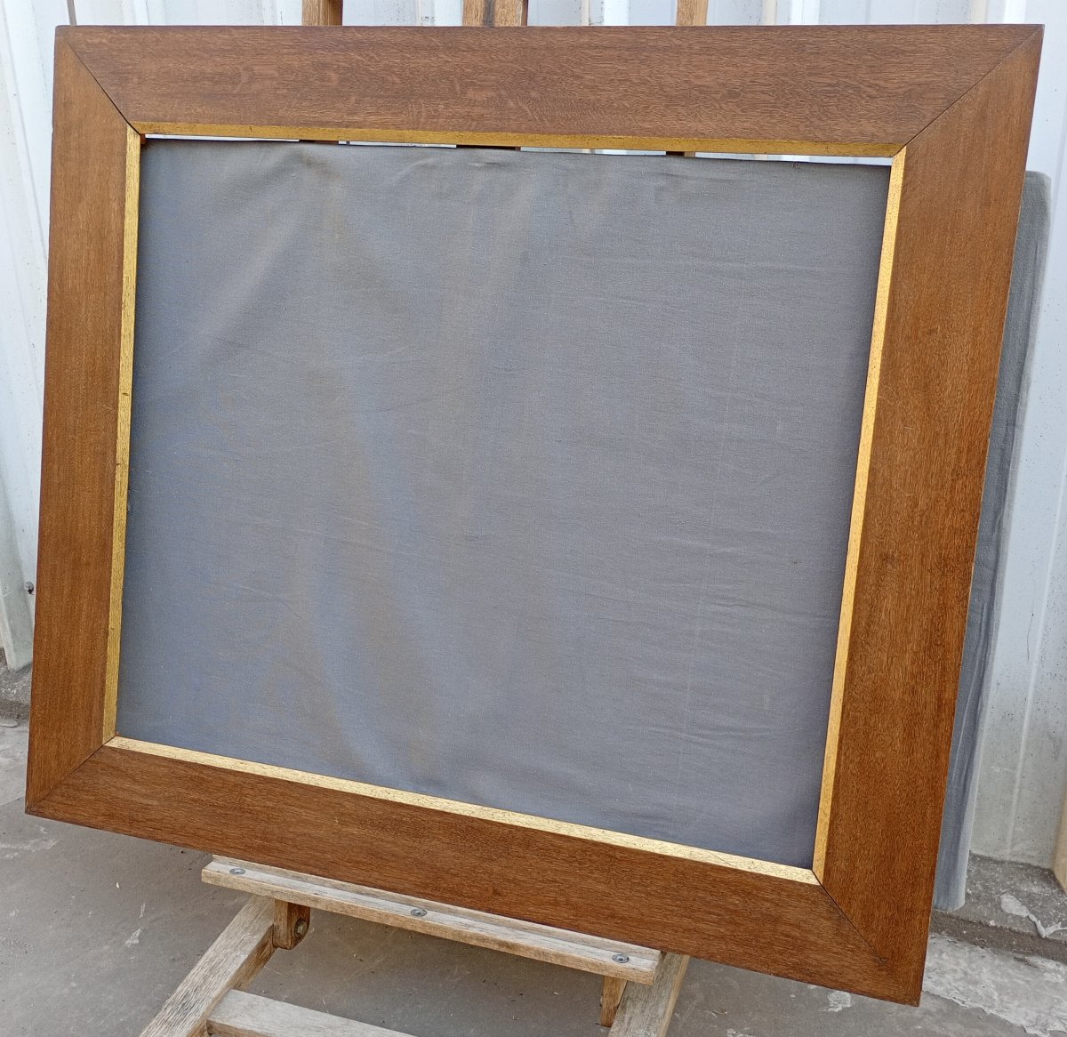 Large grand cadre bois chêne vue 95x81 cm-photo-2