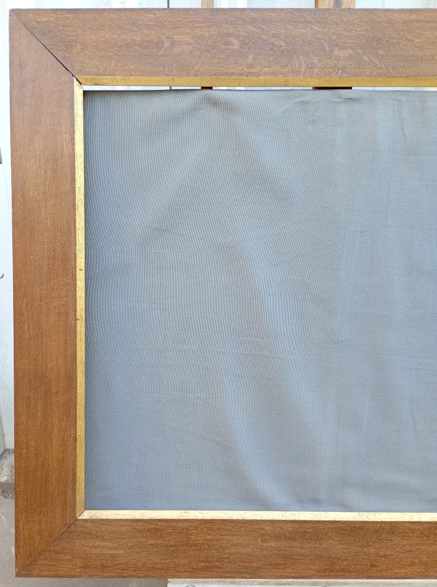 Large grand cadre bois chêne vue 95x81 cm-photo-4
