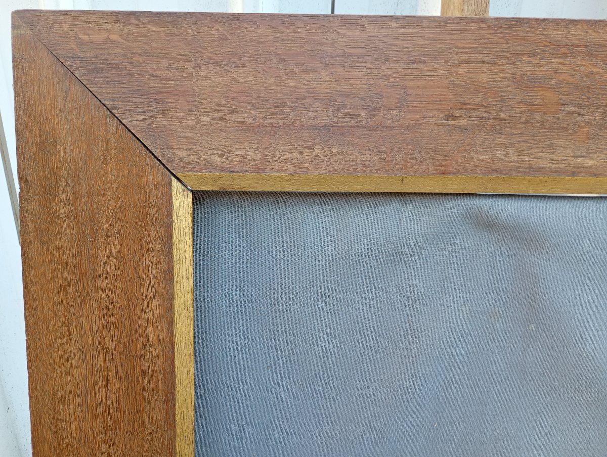Large grand cadre bois chêne vue 95x81 cm-photo-2