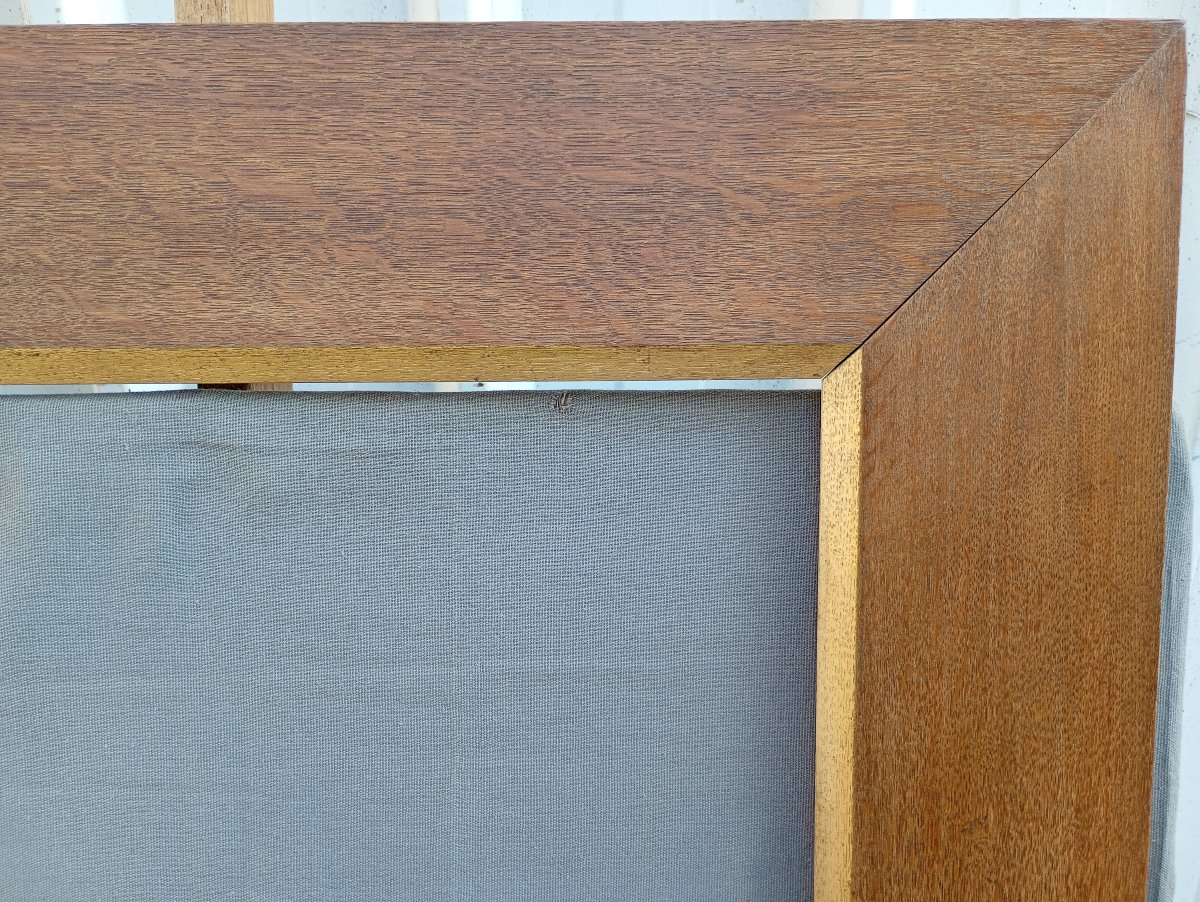 Large grand cadre bois chêne vue 95x81 cm-photo-3