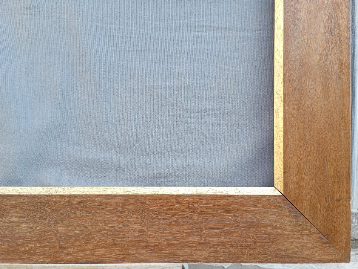 Large grand cadre bois chêne vue 95x81 cm-photo-5
