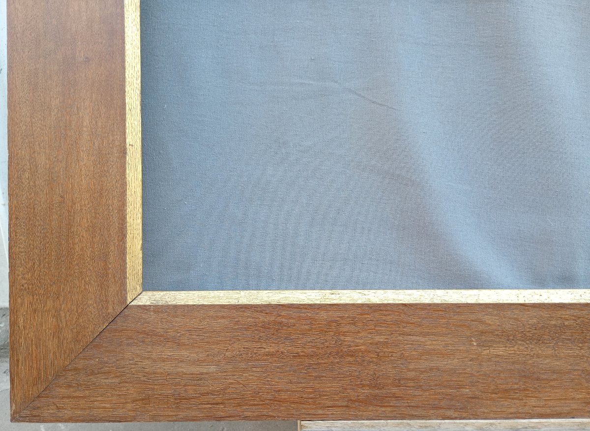 Large grand cadre bois chêne vue 95x81 cm-photo-6