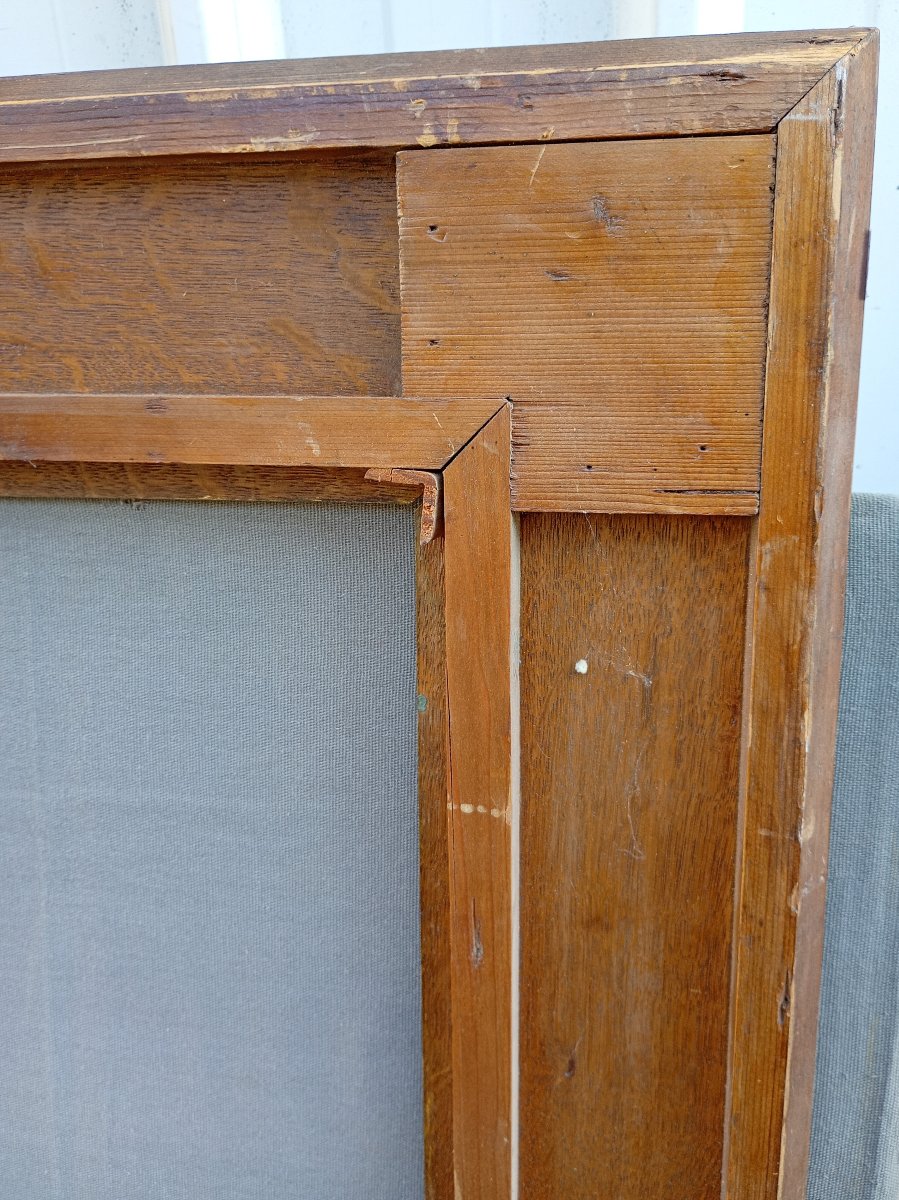 Large grand cadre bois chêne vue 95x81 cm-photo-7