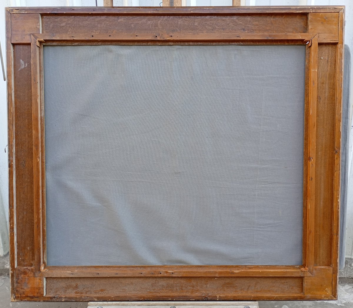 Large grand cadre bois chêne vue 95x81 cm-photo-8