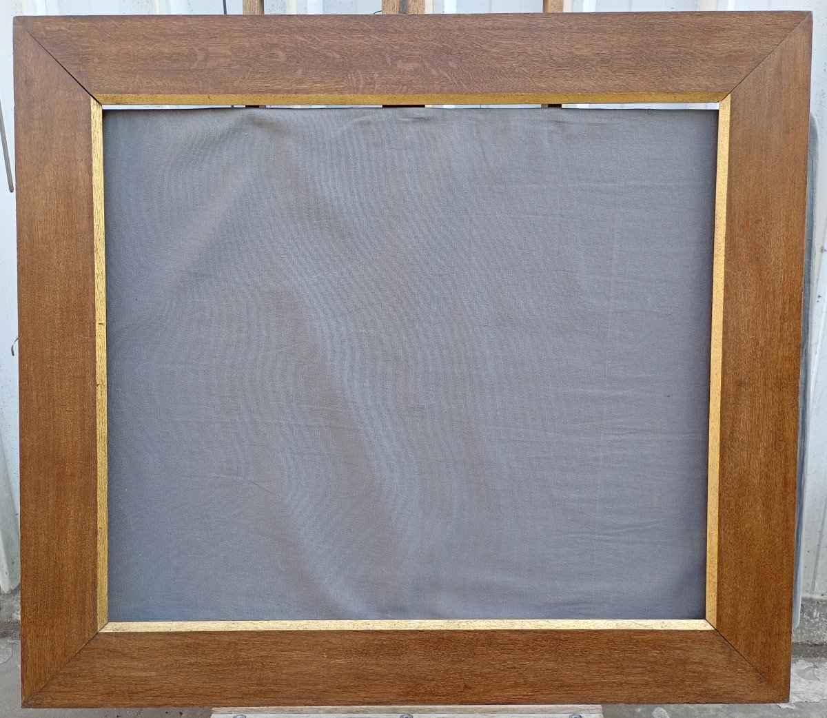 Large grand cadre bois chêne vue 95x81 cm