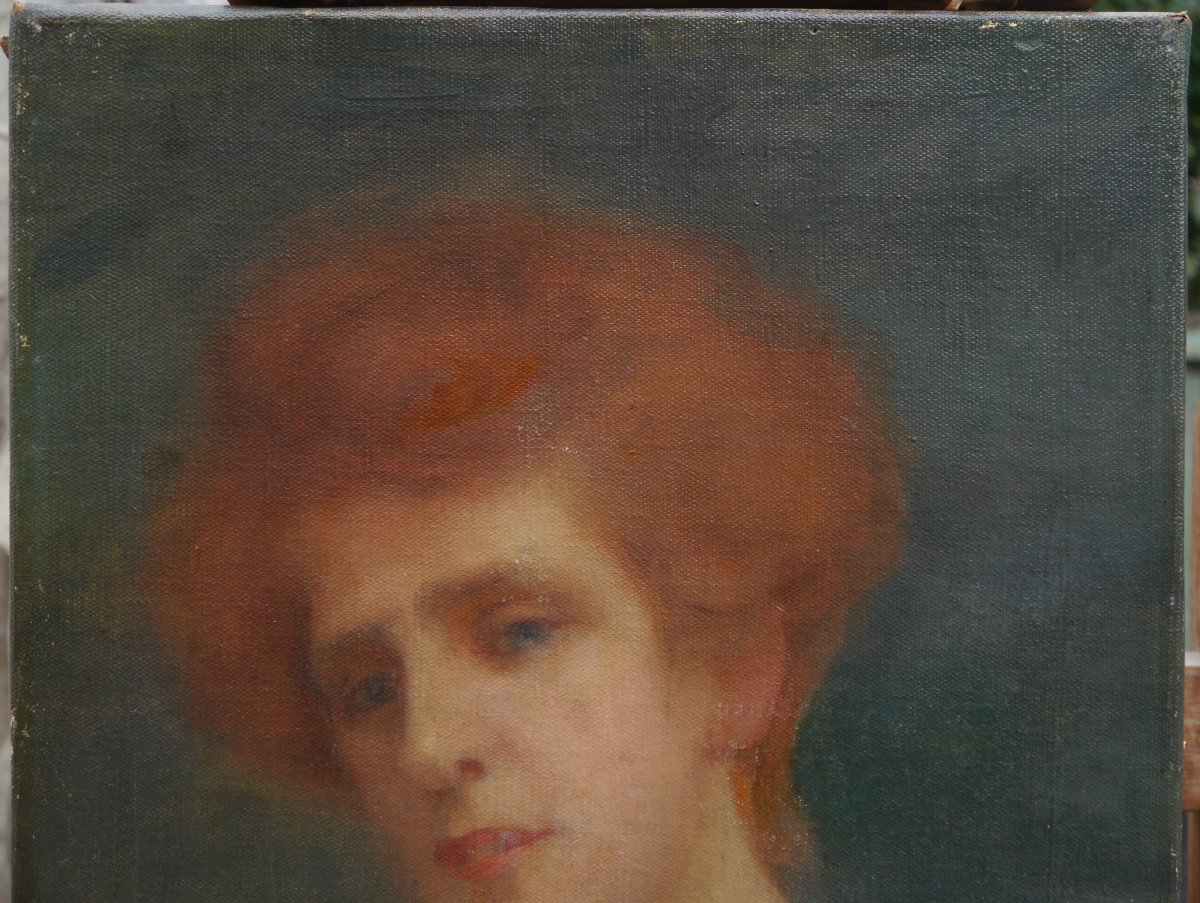 Portrait Of A Redheaded Woman, Early 20th Century-photo-2