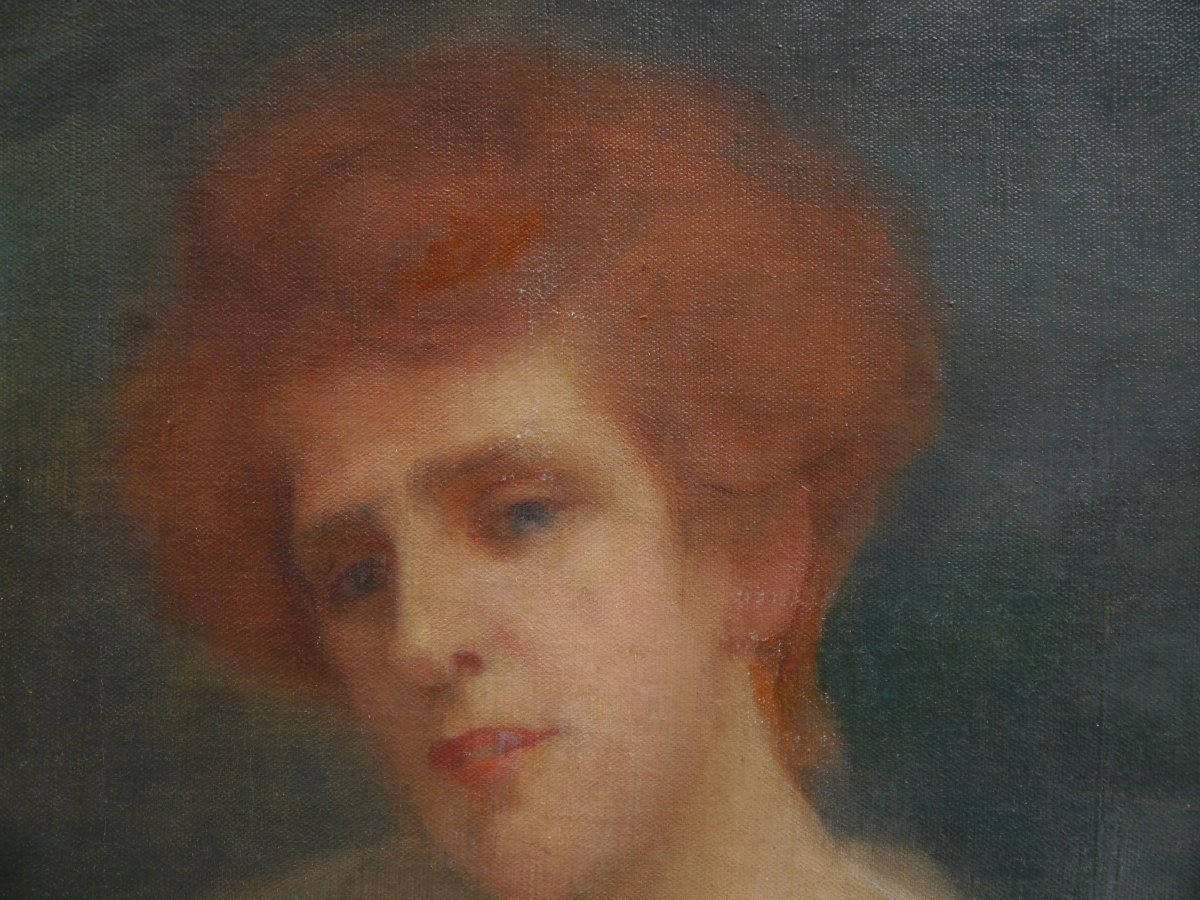 Portrait Of A Redheaded Woman, Early 20th Century-photo-3