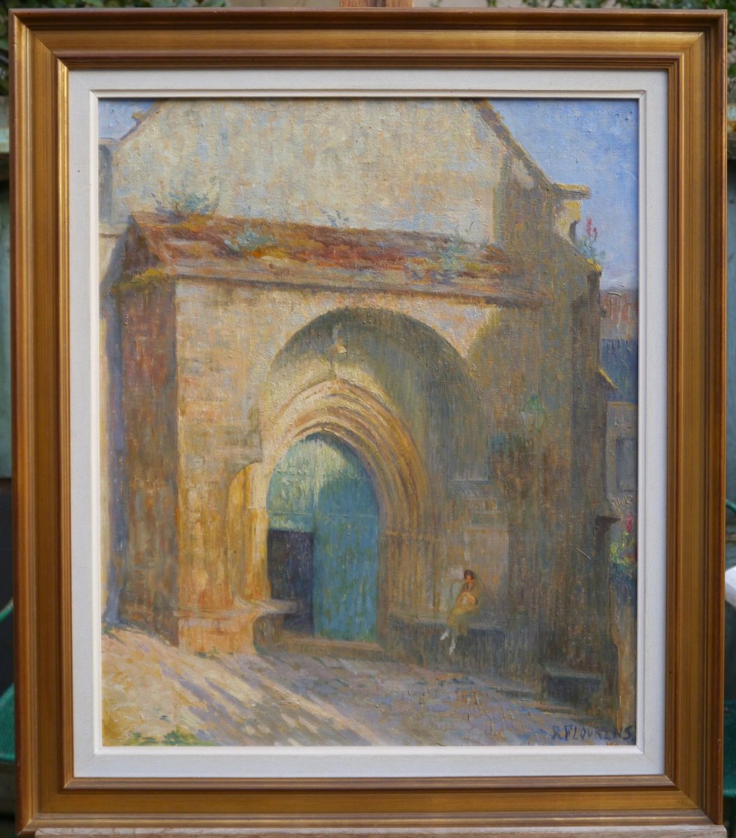 Woman In Front Of A Church Gate. Renée Flourens, 19th–20th Centuries-photo-2