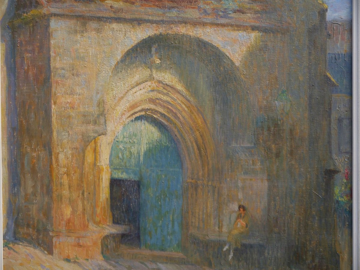 Woman In Front Of A Church Gate. Renée Flourens, 19th–20th Centuries-photo-4