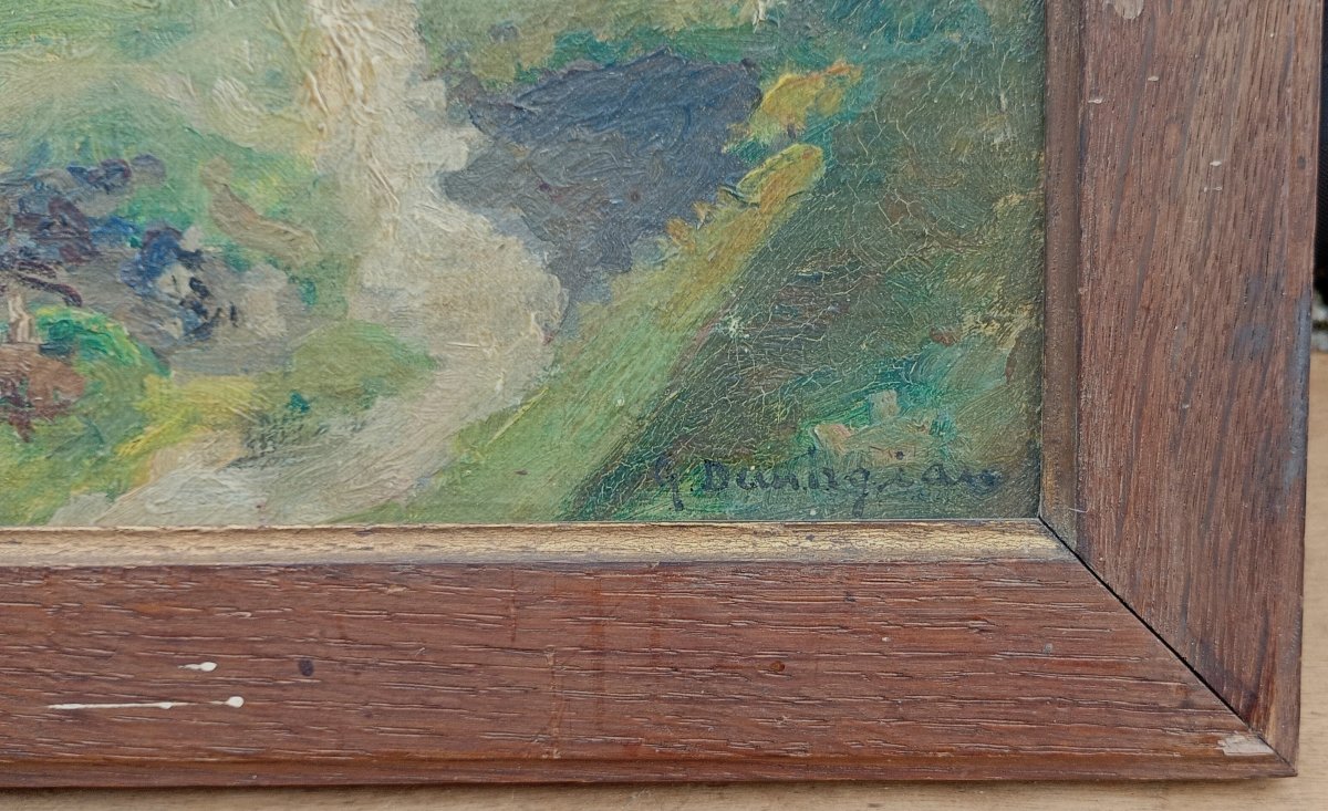 Paysage marin, plage et falaises, Côte basque ? Georges DEMIRGIAN (1855-1920)-photo-2