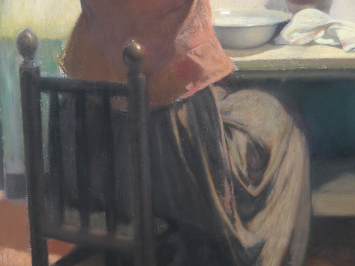 Firmin BAES (1874-1943). Femme à sa coiffure.-photo-4
