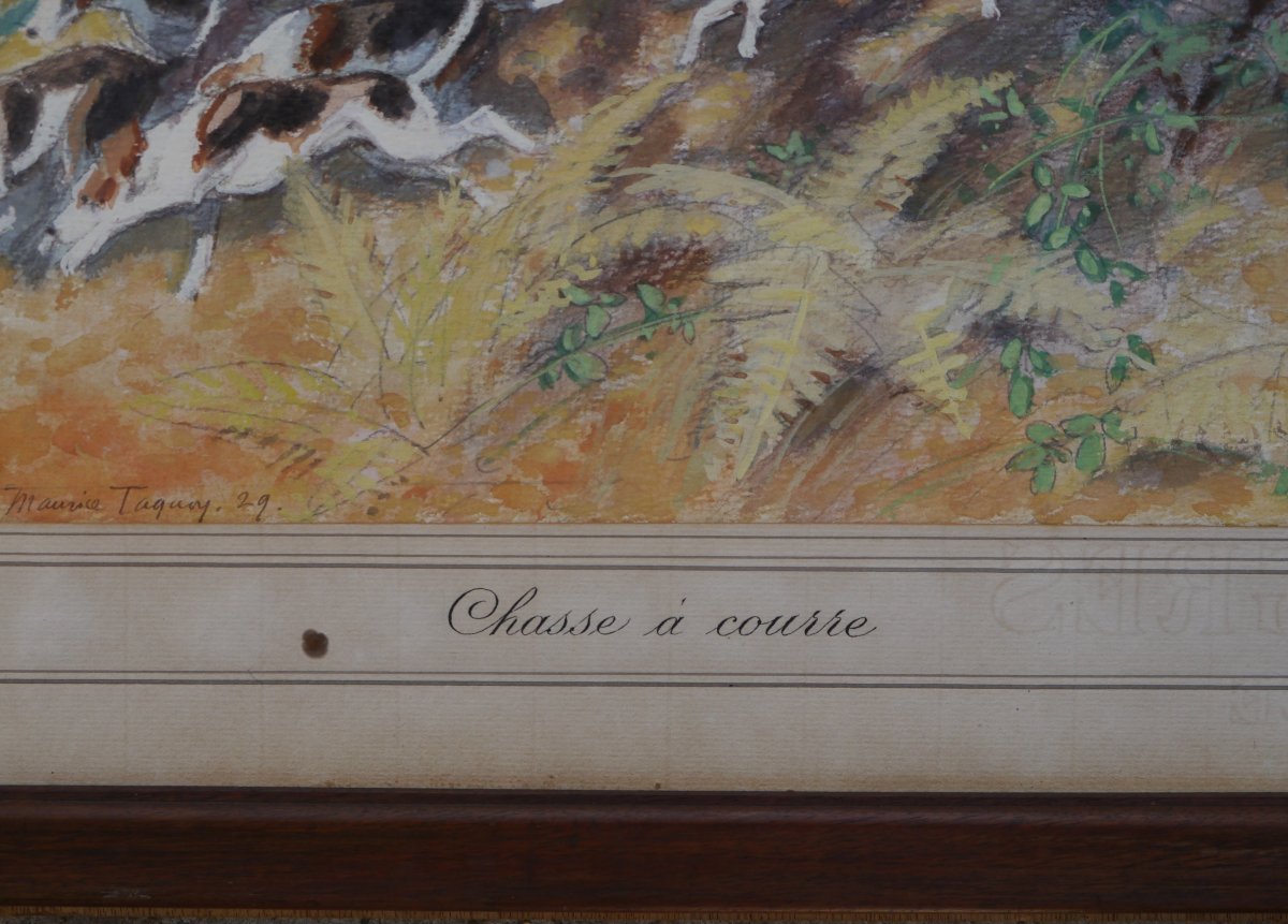 Maurice TAQUOY (1878-1952). Chasse à courre 1929-photo-7