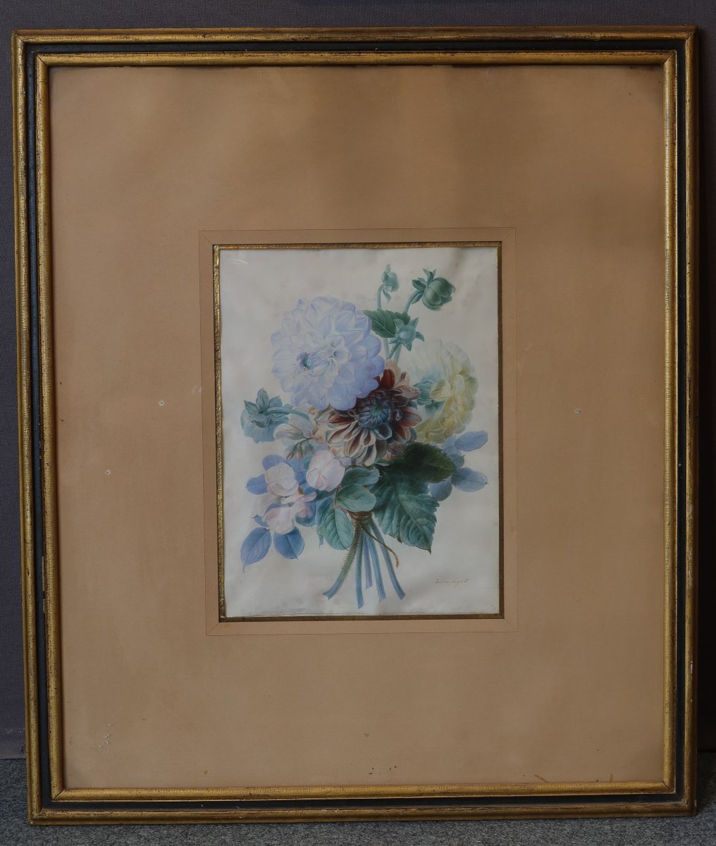 19th-century Bouquet Of Flowers - Louise Logerot, Circa 1840-photo-2