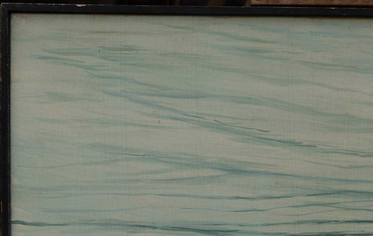 Marine à la palette du peintre. Jean-Nicolas Cornelius (1943-2021)-photo-2