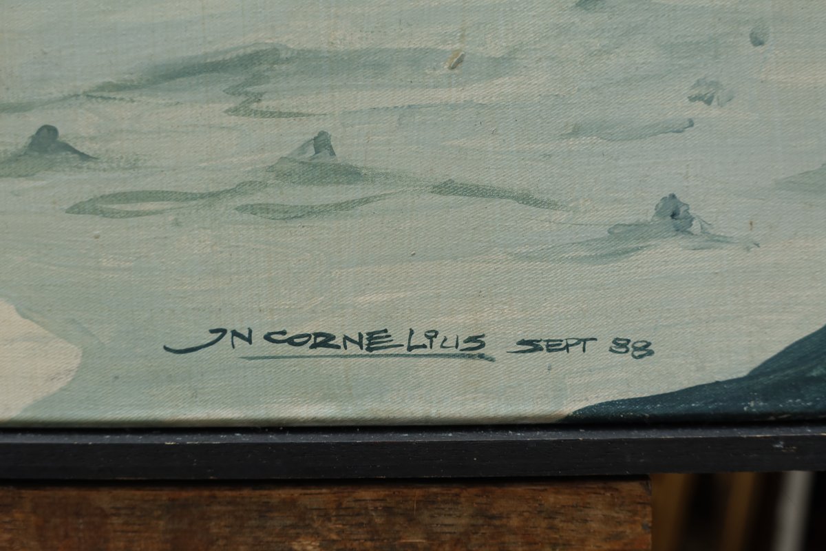 Marine à la palette du peintre. Jean-Nicolas Cornelius (1943-2021)-photo-7