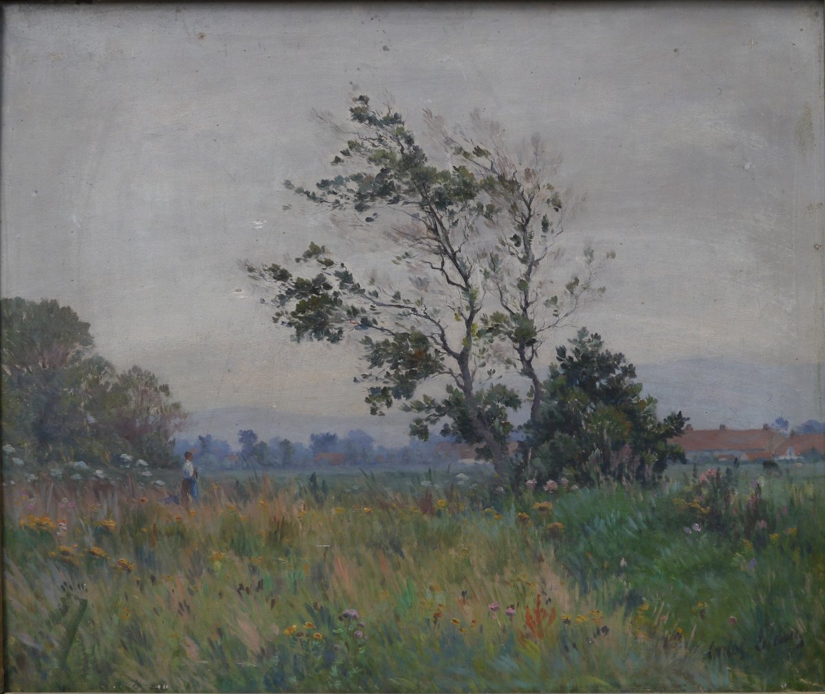 Landscape With Figures, Sologne. Charles Carlos-lefebvre (1853–1938)-photo-2