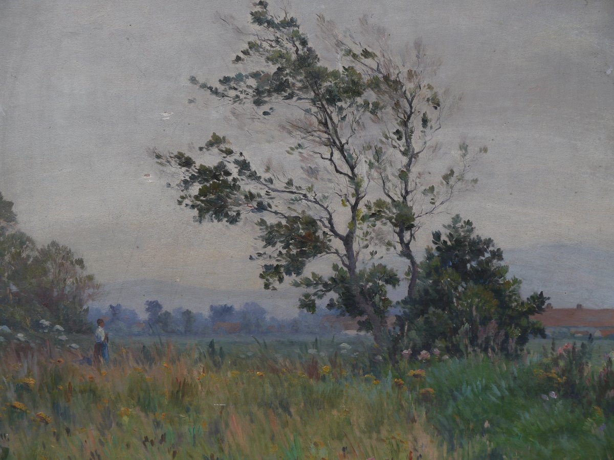 Landscape With Figures, Sologne. Charles Carlos-lefebvre (1853–1938)-photo-3