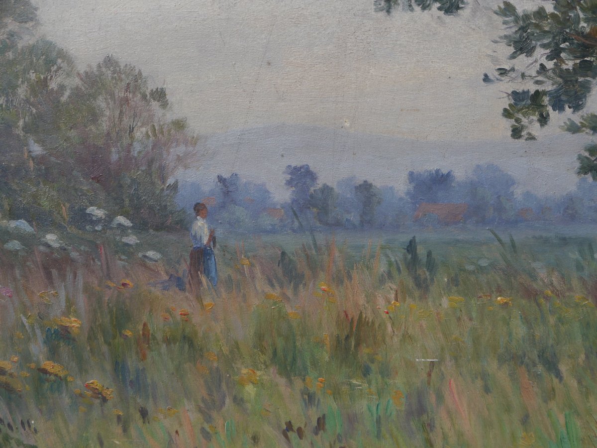 Landscape With Figures, Sologne. Charles Carlos-lefebvre (1853–1938)-photo-5