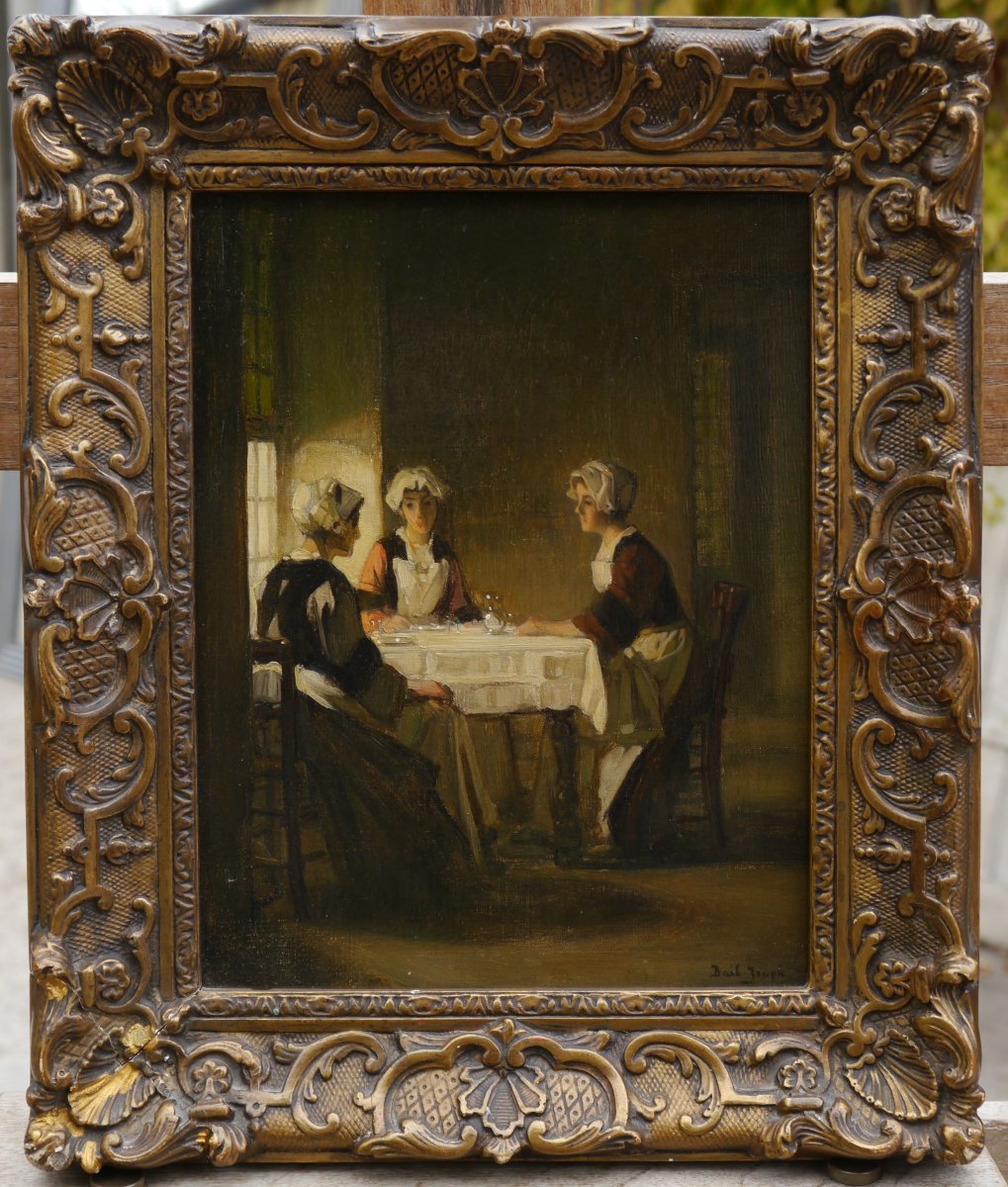"the Conversation: Women Seated At A Table." Joseph Bail (1862–1921)-photo-2