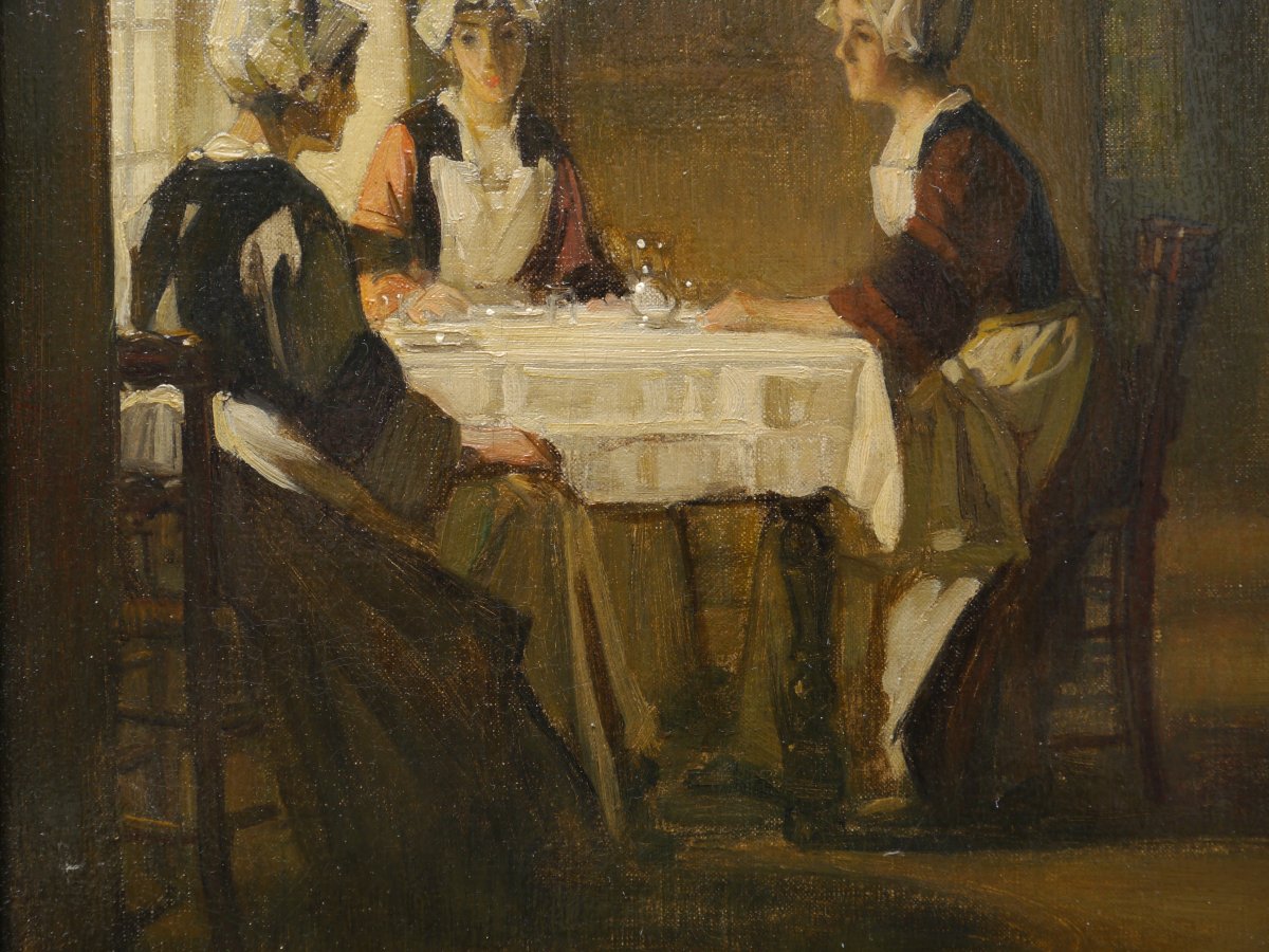 "the Conversation: Women Seated At A Table." Joseph Bail (1862–1921)-photo-2