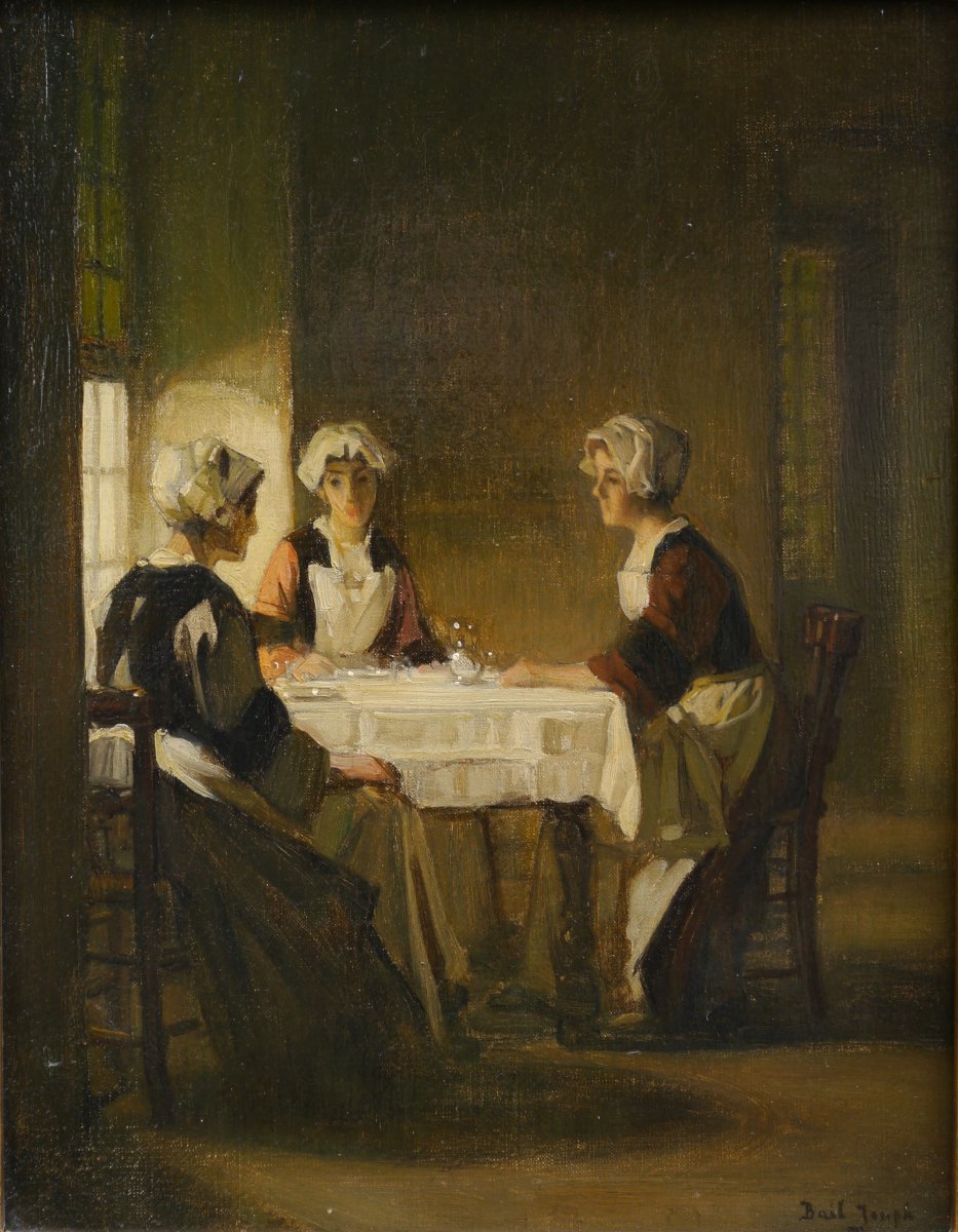 "the Conversation: Women Seated At A Table." Joseph Bail (1862–1921)