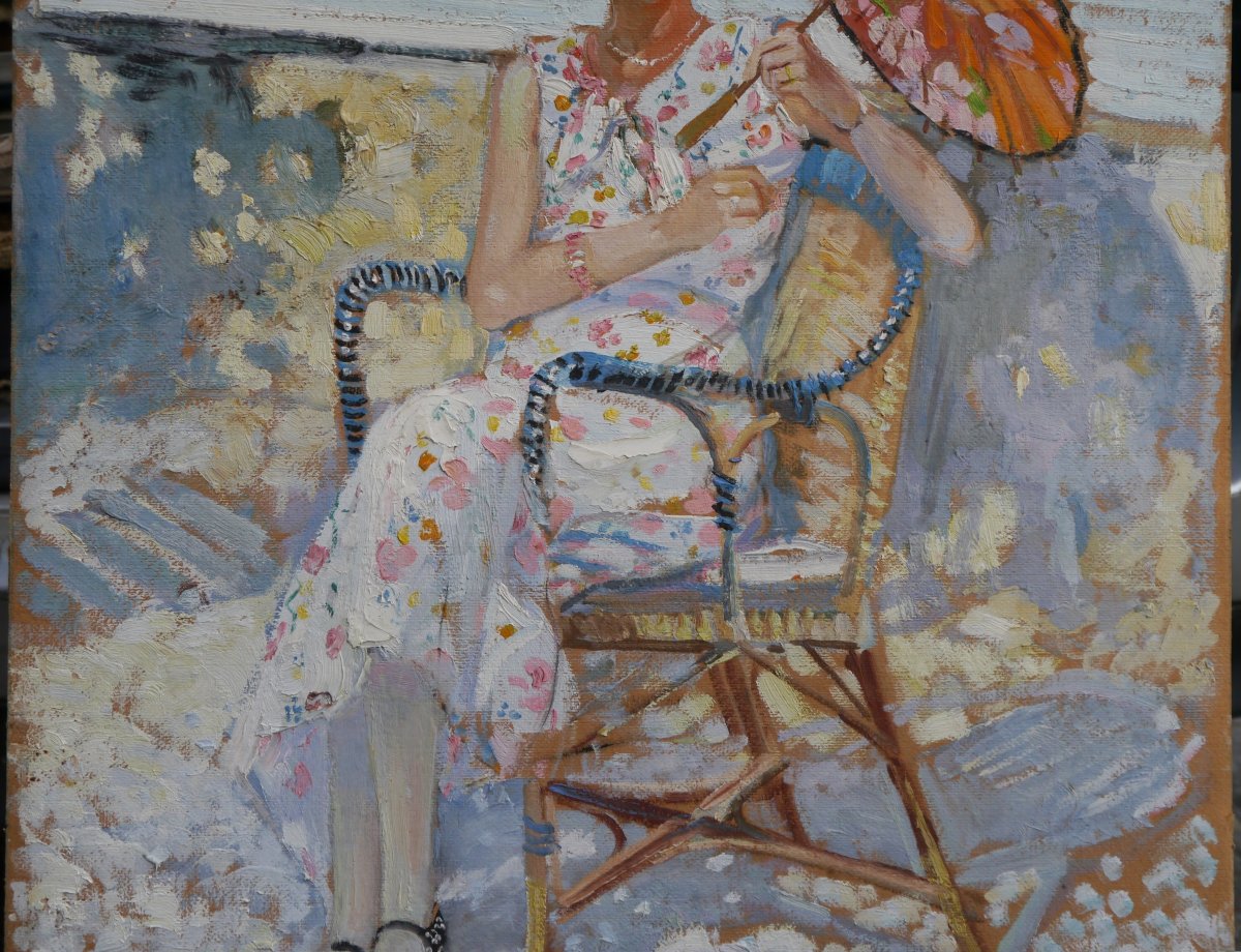 Woman With A Parasol, Bourdeau 1932. Marguerite Mary Darbour (19th–20th Century)-photo-3
