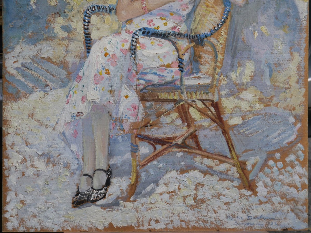 Woman With A Parasol, Bourdeau 1932. Marguerite Mary Darbour (19th–20th Century)-photo-4