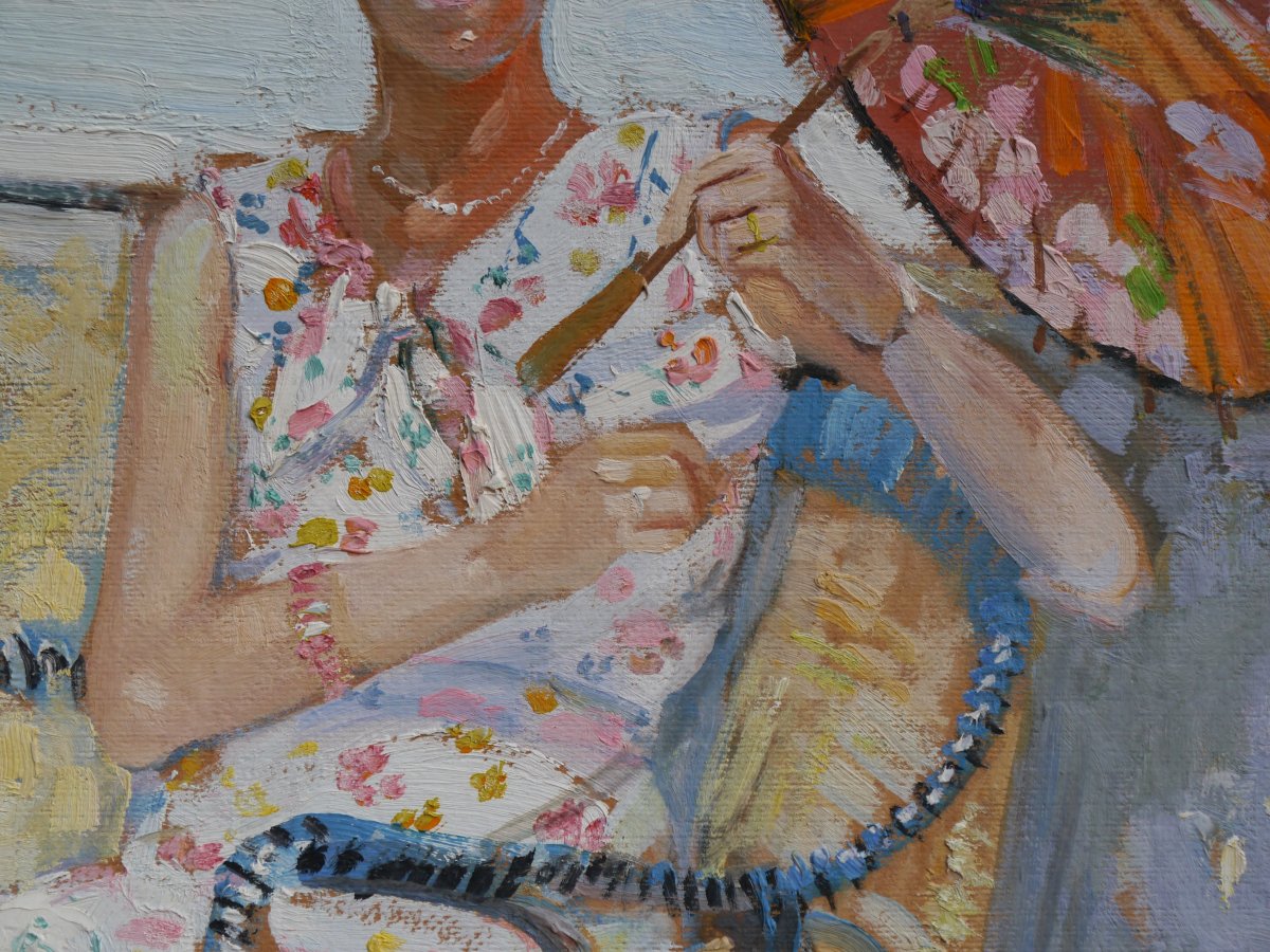 Woman With A Parasol, Bourdeau 1932. Marguerite Mary Darbour (19th–20th Century)-photo-4