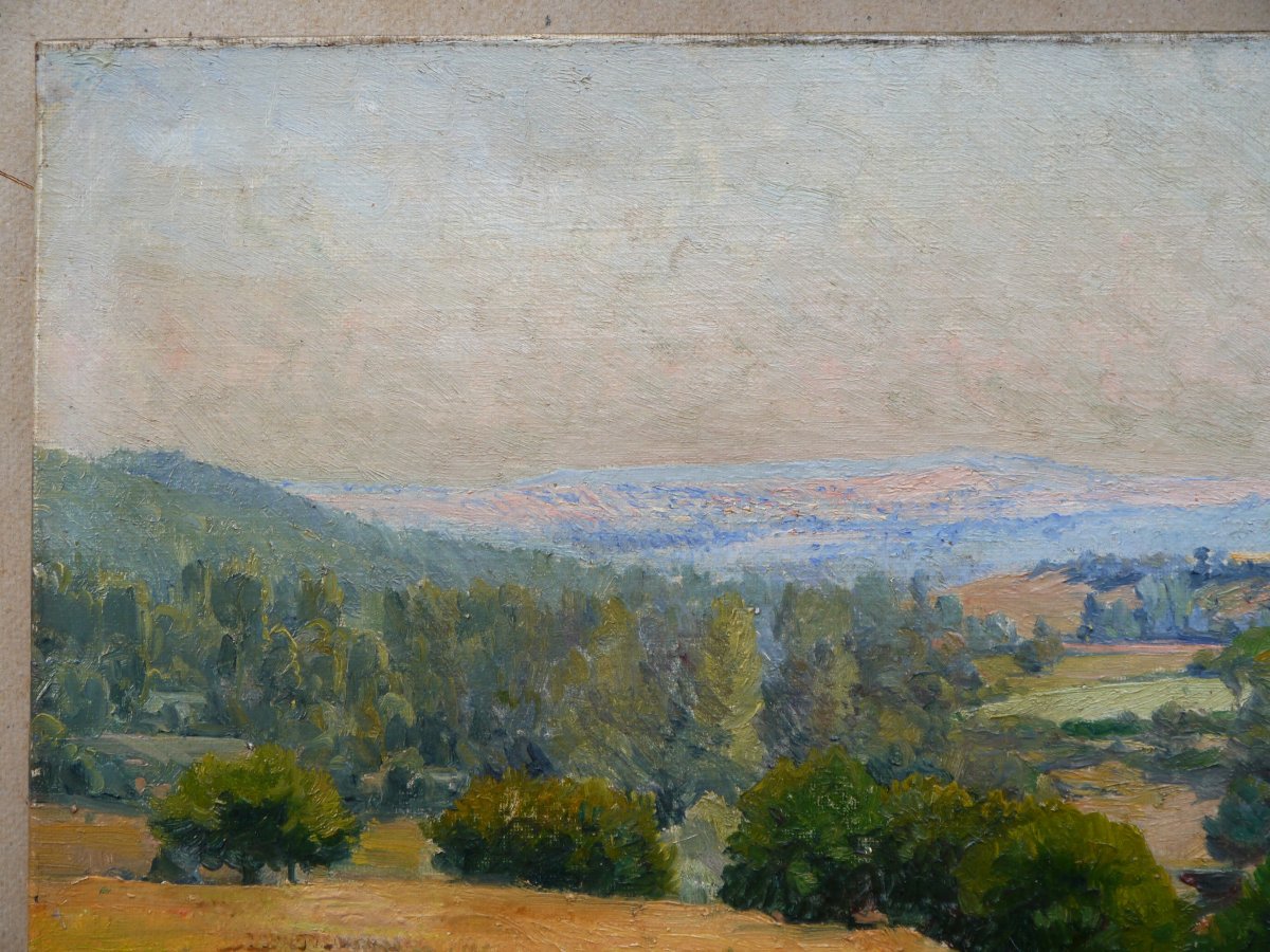 Edouard PAIL (1851-1916). Paysage de campagne.-photo-2