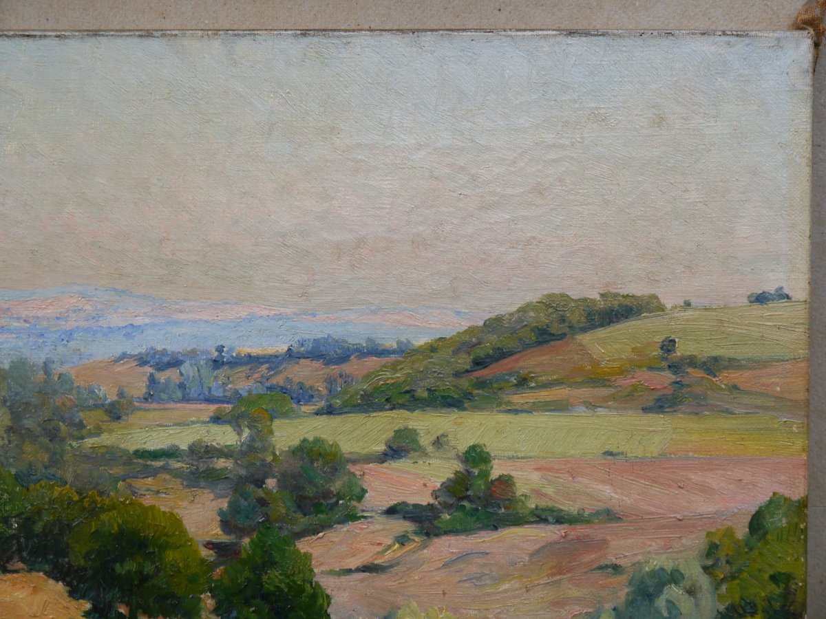 Edouard PAIL (1851-1916). Paysage de campagne.-photo-3