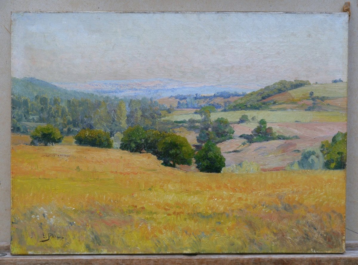 Edouard PAIL (1851-1916). Paysage de campagne.-photo-6
