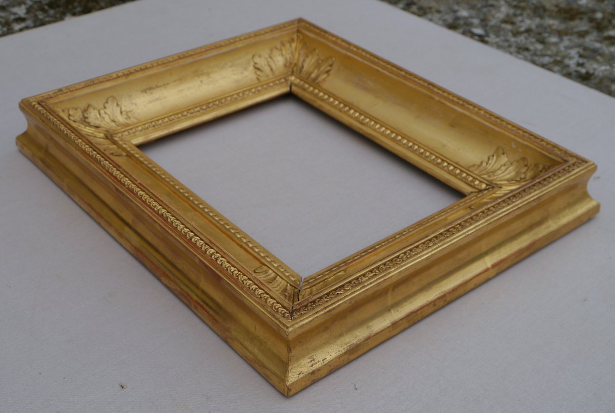 19th-century Gilded Frame, Image Size 19.9 X 14.8 Cm-photo-5