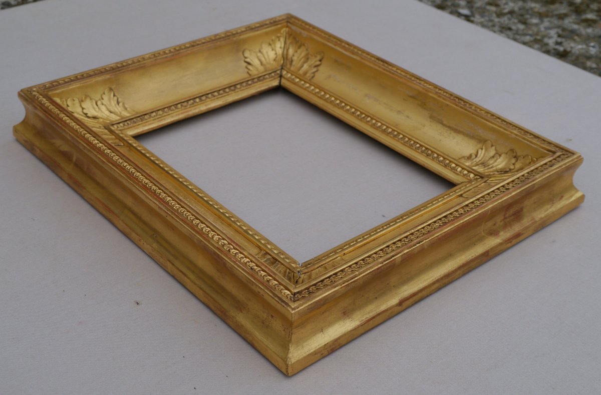 19th-century Gilded Frame, Image Size 19.9 X 14.8 Cm-photo-6