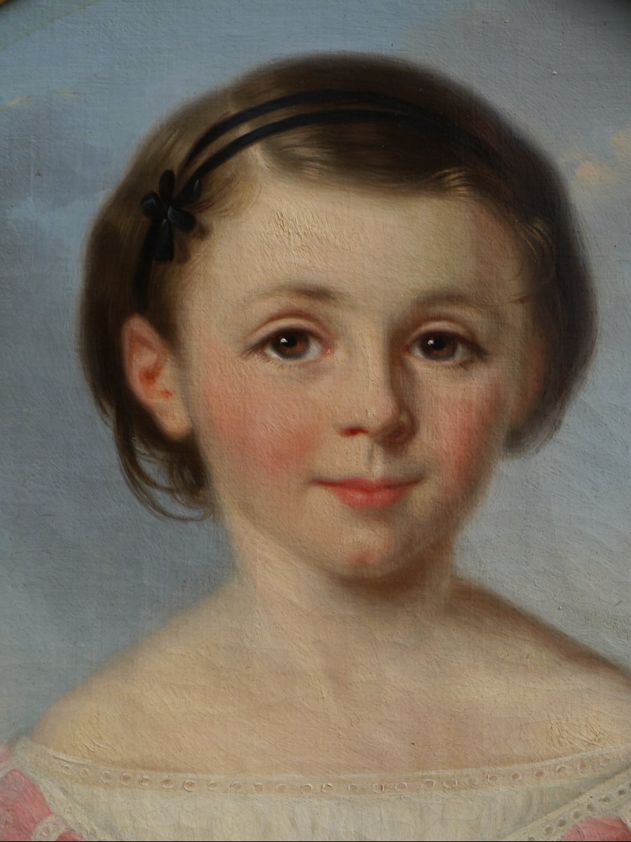 Portrait Of A Girl, 1857. Léonie Prin (1820–?), As A Child-photo-3
