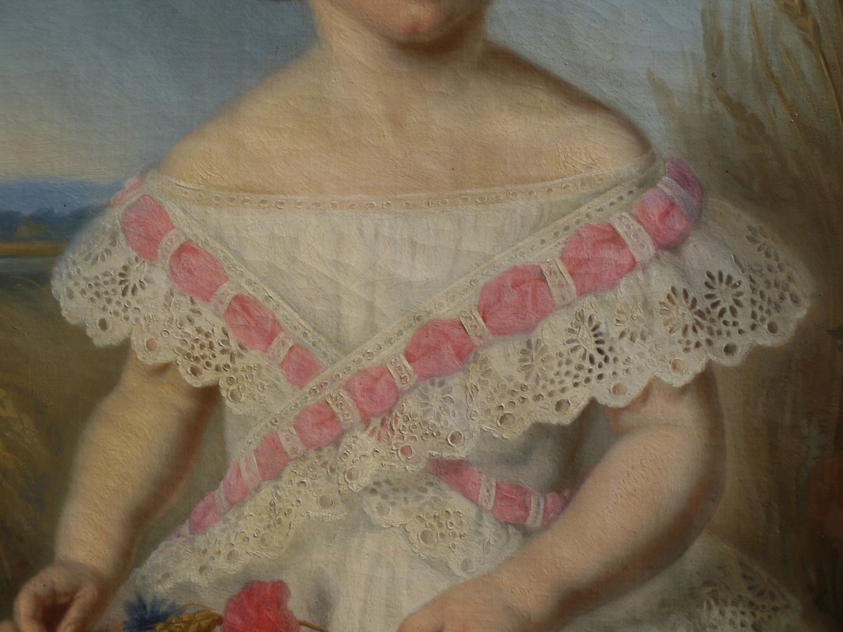 Portrait Of A Girl, 1857. Léonie Prin (1820–?), As A Child-photo-3
