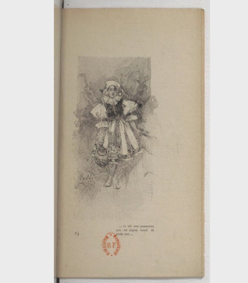 Ludwig MAROLD (1865-1898). Jeune paysanne tchèque à la cruche.-photo-3